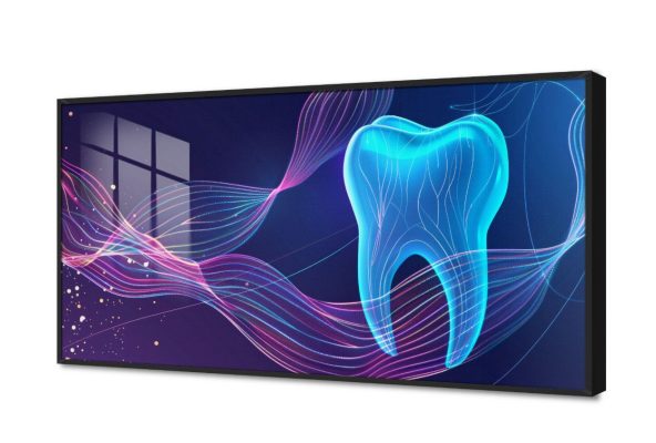 تابلوه مودرن طب أسنان بتصميم رقمي مميز SA107621 كل التابلوهات المودرن, اعمال و شركات, عيادات - طبيه - مستشفيات ازرق - تركواز, الوان داكنة, موف – ارجوانى الستريشن - فيكتور, مودرن عيادات - طبيه - مستشفيات بالعرض, ببرواز, برواز اسود, مستطيل