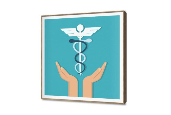 تابلوه مودرن لرمز الطب والعناية الصحية SA108856 كل التابلوهات المودرن, اعمال و شركات, عيادات - طبيه - مستشفيات ابيض - اوف وايت, ازرق - تركواز, بنى - بيج الستريشن - فيكتور, مودرن مكاتب – شركات - اعمال ببرواز, برواز SF9, برواز خشبى, مربع
