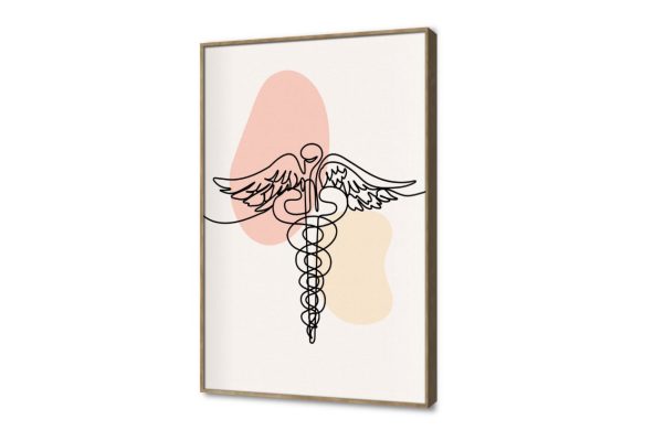 تابلوه مودرن بتصميم رمز طبي كلاسيكي SA108881 كل التابلوهات المودرن, اعمال و شركات, عيادات - طبيه - مستشفيات ابيض - اوف وايت, اسود, بينك – فوشيا بسيط و هادئ, رسم خطى, مودرن مكاتب – شركات - اعمال بالطول, ببرواز, برواز خشبى, مستطيل