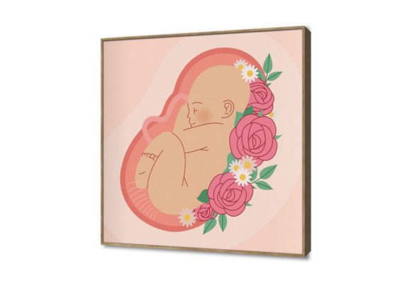 تابلوه مودرن كانفاس لطفل مع ورود رقيقة SA108921 كل التابلوهات المودرن, اعمال و شركات, عيادات - طبيه - مستشفيات, ورود - زهور - نباتات بنى - بيج, بينك – فوشيا الستريشن - فيكتور, بسيط و هادئ, مودرن غرفة النوم فصل الربيع ببرواز, برواز خشبى, مربع