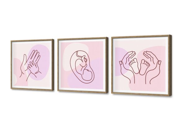 مجموعة تابلوهات مودرن بتصاميم الأمومة SA108936 كل التابلوهات المودرن, اعمال و شركات, عيادات - طبيه - مستشفيات بينك – فوشيا, درجات الباستيل بسيط و هادئ, رسم خطى, مودرن مكاتب – شركات - اعمال بالعرض, ببرواز, برواز SF9, برواز خشبى, مستطيل