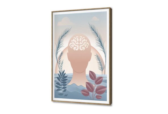 تابلوه مودرن بتصميم فني يجمع الطبيعة والذهن SA108673 كل التابلوهات المودرن, اعمال و شركات, عيادات - طبيه - مستشفيات, تجريدي ازرق - تركواز, بنى - بيج الستريشن - فيكتور, بسيط و هادئ, مودرن مكاتب – شركات - اعمال بالطول, ببرواز, برواز SF9, برواز خشبى, مستطيل