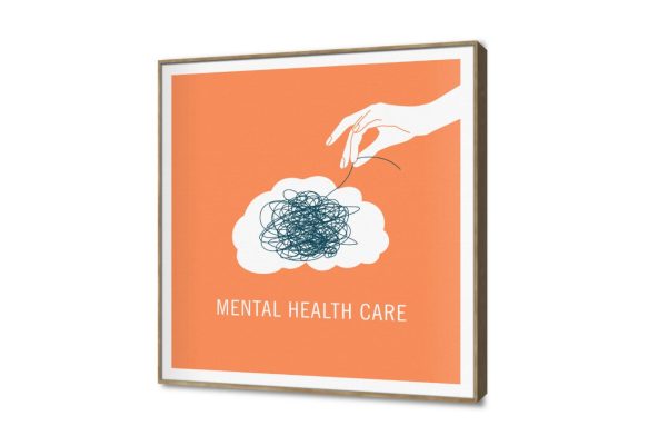 تابلوه مودرن يعبر عن الصحة النفسية SA108678 كل التابلوهات المودرن, اعمال و شركات, عيادات - طبيه - مستشفيات ابيض - اوف وايت, ازرق - تركواز, برتقالى بسيط و هادئ, رسم خطى, قابل للتعديل, كتابات و حروف, مودرن مكاتب – شركات - اعمال ببرواز, برواز SF9, برواز خشبى, مربع