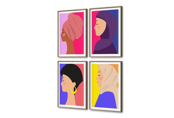 مجموعة تابلوهات مودرن بأشكال وجوه نسائية جذابة SA110747 كل التابلوهات المودرن, بنات, شخصيات و وجوه, موضة – ازياء - بنات قوى و زاهى, متعدد الالوان الستريشن - فيكتور, ديجيتال آرت, مودرن غرفة المعيشة, غرفة بنات بالعرض, ببرواز, برواز خشبى, مستطيل