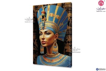 لوحات مودرن - ملكه مصريه فرعونية SA75688 تابلوهات مودرن ازرق - تركواز لوحات فنية غرفة المعيشة