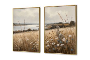 لوحات فنية لمنظر طبيعي لحقل وبحيرة هادئة SA95549 كل التابلوهات المودرن, مزارع - حقول, مناظر طبيعية بنى - بيج, رمادى الوان زيتية - اكريليك, بسيط و هادئ, كلاسيك – نيو كلاسيك, لوحات فنية غرفة الاستقبال, غرفة المعيشة, مدخل المنزل, مكاتب – شركات - اعمال فصل الخريف بالطول, ببرواز, برواز ذهبى, مستطيل