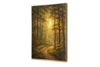 لوحات فنية لمسار غابة فى ضوء الشمس الذهبى SA95831 كل التابلوهات المودرن, اشجار, غابات, مناظر طبيعية اخضر - زيتى, اصفر, برتقالى, بنى - بيج, قوى و زاهى الوان زيتية - اكريليك, عتيق - فينتاج, كلاسيك – نيو كلاسيك, لوحات فنية, مظهر بارز غرفة الاستقبال, غرفة المعيشة, مدخل المنزل, مكاتب – شركات - اعمال اجازة الصيف, شروق - غروب بالطول, ببرواز, برواز ذهبى, مستطيل